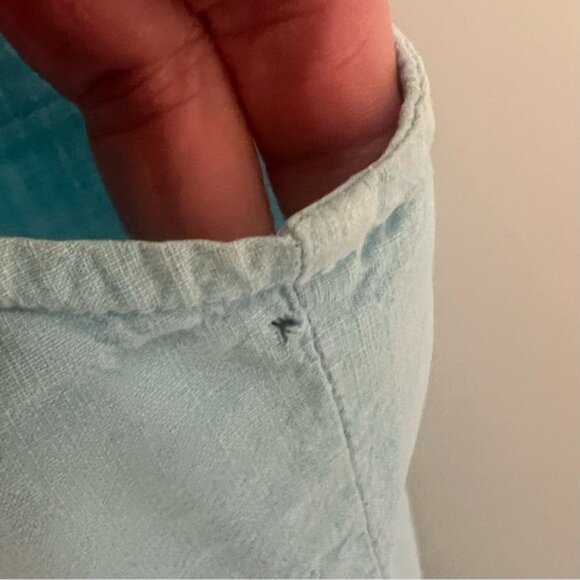 Vintage TRADITION Country Collection Light Blue Sleeveless Button Down Shirt - Picture 6 of 10